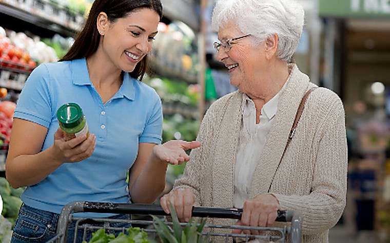 Courses de produits frais au marché
